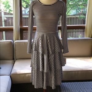 NWT LuLaRoe Black and white Georgia dress